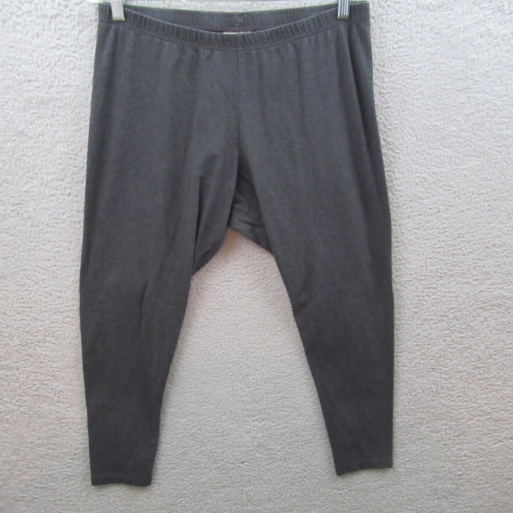 J Jill Womens Leggings Large Gray Ankle Pima Cotton Pull On Stretch Classic